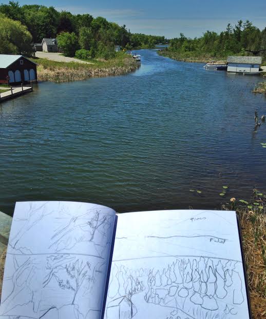 Sketching the Leelanau Narrows